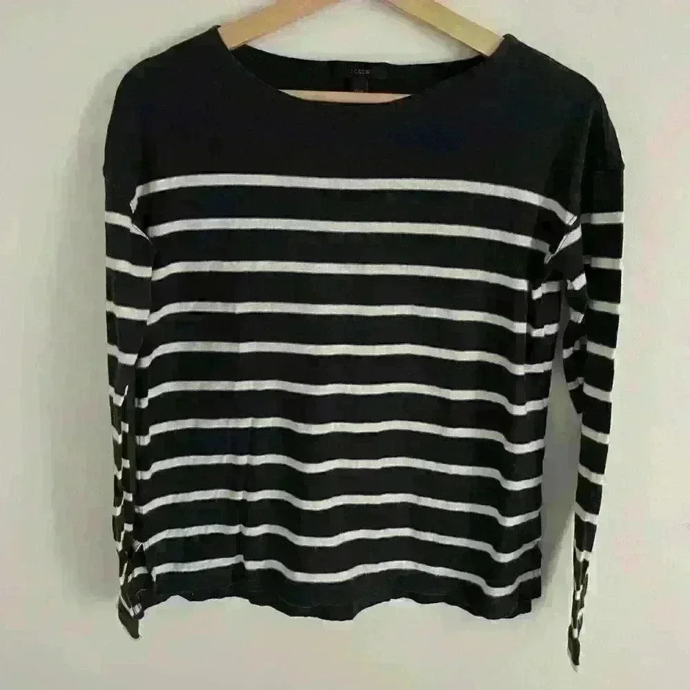 J. Crew Boatneck Stripped long sleeve - Picture 3 of 6
